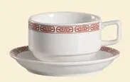 C.A.C. China 105-2 - Red Gate Saucer 6" - (3 Dozen per Case)