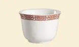 C.A.C. China 105-55 - Red Gate Chinese Style Tea Cup 3" - (6 Dozen per Case)