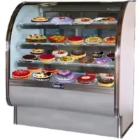 Leader CVK36 - 36" Curved Glass Refrigerated Bakery Display Case - Counter Height