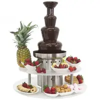 Buffet Enhancements - 1BACF27 - 27" Stainless Steel 3 Tier Commercial Chocolate Fountain