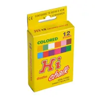 Universal 116CCS12 - Choice Assorted Colored Chalk - 12 Pieces / Box