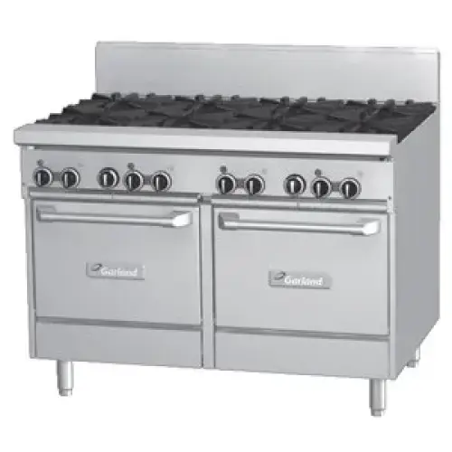 Garland GF48-8LL - 8 Burner Gas Range - (2) Space Saver Ovens