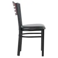 Universal 164CBSTUPMAH - Mahogany Finish Bistro Dining Chair with 1 1/2" Padded Seat