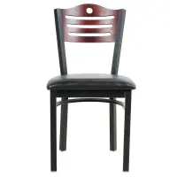 Universal 164CBSTUPMAH - Mahogany Finish Bistro Dining Chair with 1 1/2" Padded Seat