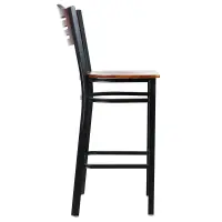 Universal 164BBSTROMAH - Mahogany Finish Bar Height Bistro Chair - Eagle Back