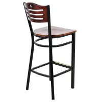 Universal 164BBSTROMAH - Mahogany Finish Bar Height Bistro Chair - Eagle Back