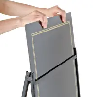 Universal 466RMBA2436B - Black A-Frame Easel Write-On Sidewalk Sign Board 24" x 36"