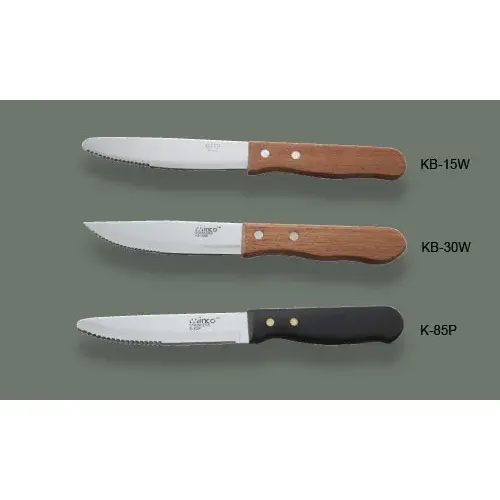 Jumbo Round Tip 5" Blade Steak Knife w/ Plastic Riveted Handle [K-85P]