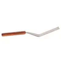 Update International WTHD-6 - 11.38" x 0.63" x 2.75" - Stainless Steel Hamburger Turner with Wood Handle   