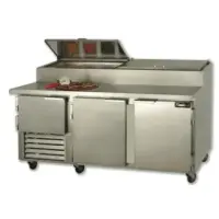 Leader PT84-M - 84" Pizza Prep Table - Marble Top