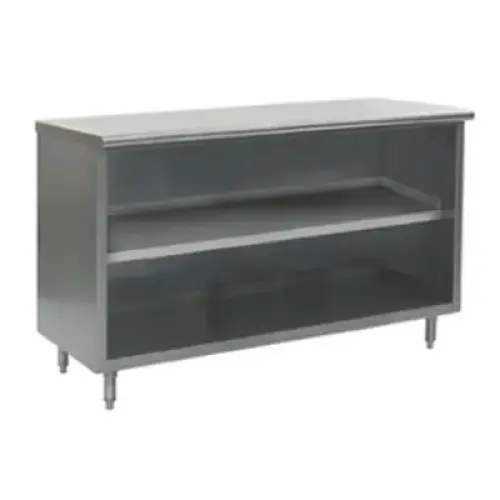 Universal ST-316-96-O - 16" X 96" Stainless Steel Storage Cabinet - Open Front