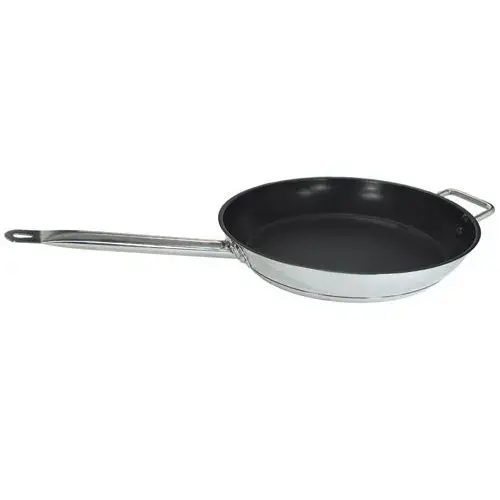 Update International SFC-09 - 18" x 2.25" x 10" - SuperSteel Induction ready Stainless Steel Fry Pan - Excalibur Coated 