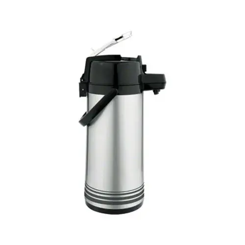 Update International NLD-22-BK/SF - 2.2 L - Brushed Stainless Steel Airpot with Black Lever-Top