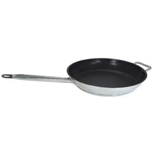 Update International SFC-12 - 24.63" x 2.5" x 13.13" - SuperSteel Induction ready Stainless Steel Fry Pan - Excalibur Coated 