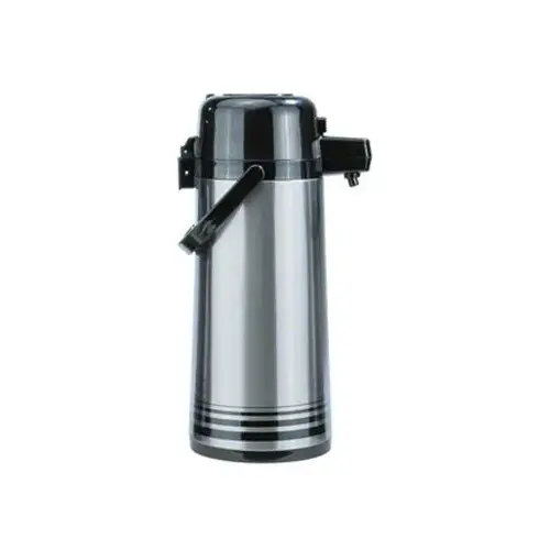 Update International NPD-22-BK/SF - 2.2 L - Brushed Stainless Steel Airpot with Black Button-Top