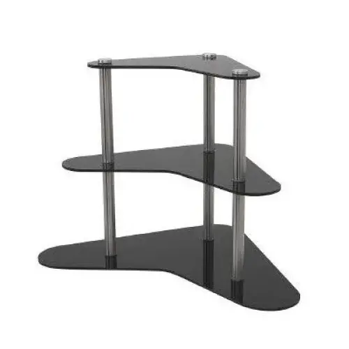 Buffet Enhancements - 010RW24BK - 24" Winged Triple Tier Riser - Black