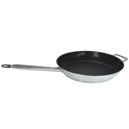 Update International SFC-14 - 26.75" x 2.75" x 15" - SuperSteel Induction ready Stainless Steel Fry Pan - Excalibur Coated 