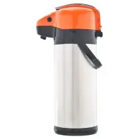 Update International NVSL-30OR - 3 L - Sup-R-Air Stainless Steel Air Pot with Orange Lever Top