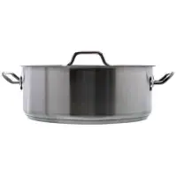 Update International SBR-20 - 20 Qt. - Stainless Steel Brazier with Cover