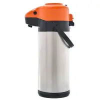 Update International NVSP-30OR - 6.5" x 15.13" x 6.5" - Sup-R-Air Stainless Steel Air Pot with Orange Push-Button Top 