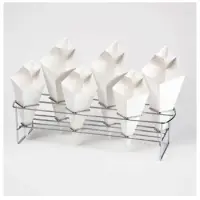 GET Enterprises - 4-21646 - Square Chrome Holder for 6 Take Away Cones