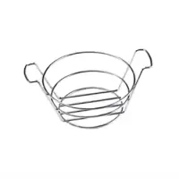 GET Enterprises - 4-22784 - 7 x 3" Round Chrome Bread Basket