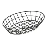 Clipper Mill - 4-34418 - 12" Oval Black PE-coated Basket