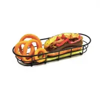 GET Enterprises - 4-931959 - 10 3/4" Oblong Black Powder-coated Basket