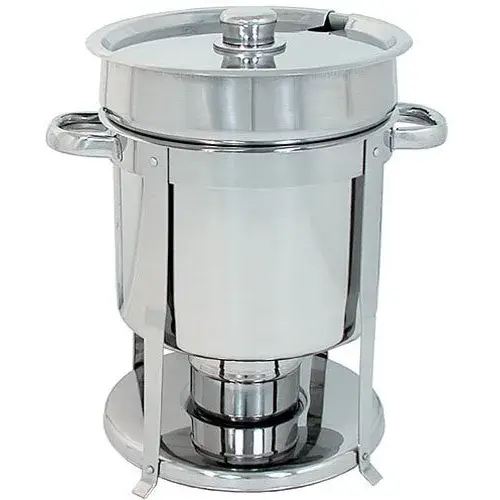 Update International CM-11 - 7 Qt - Stainless Steel Round Chafer