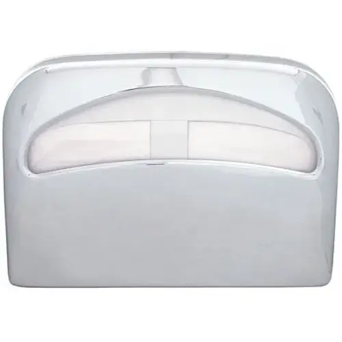 Update International SCD-50CH - 16.25" x 12" x 2" - Chrome Plated Half Fold Toilet Seat Covers Dispensers  