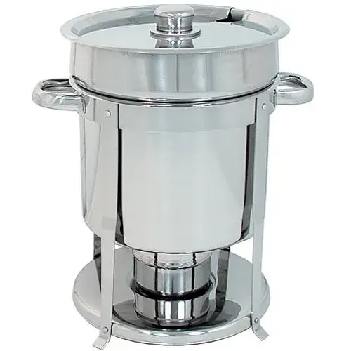 Update International CM-18 - 11 Qt - Stainless Steel Round Chafer