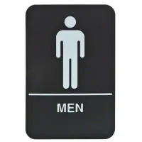 Update International S69B-6BK - "Men" Braille Sign