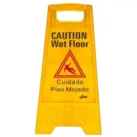 Update International WFS-25 - 12" x 24" x 12" - Plastic Fold-Out Wet Floor Sign 