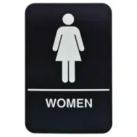 Update International S69B-5BK - "Women" Braille Sign