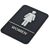 Update International S69B-5BK - "Women" Braille Sign