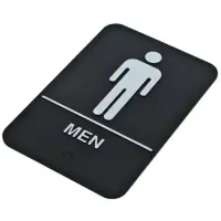 Update International S69B-6BK - "Men" Braille Sign