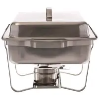 Update International SCC-19 - 8 Qt. - Stainless Steel Stackable Chafer with Steel Handle