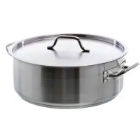 Update International SBR-20 - 20 Qt. - Stainless Steel Brazier with Cover