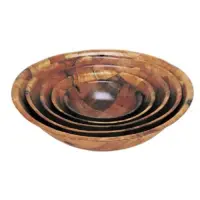 Update International WSB-10 - 10" x 2.5" x 10" - Woven Wood Round Salad Bowl  