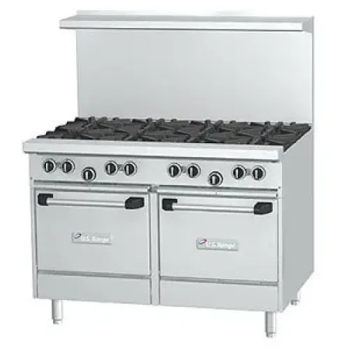 U.S. Range U48-8LL - 8 Burner Gas Range - (2) Space Saver Oven