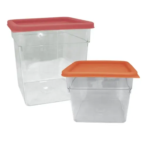 Update International SCQ-2PC - 7" x 3.75" x 7.25" - Square Storage Container   