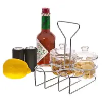 Update International CJ-74H - Chrome-Plated Condiment Jar Holder