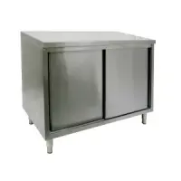 Universal ST-324-72 - 24" X 72" Stainless Steel Storage Cabinet - Sliding Doors