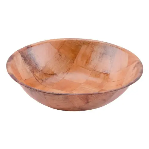 Update International WSB-14 - 13.75" x 3" x 13.75" - Woven Wood Round Salad Bowl  