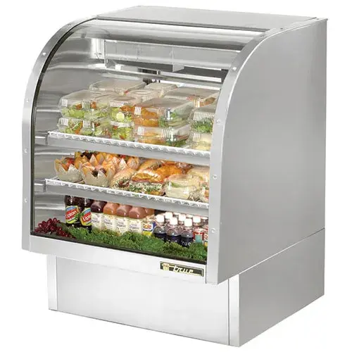 True TCGG-36-S - 36" Deli Case - Curved Glass, Single Service