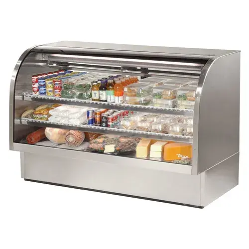 True TCGG-72-S - 72" Deli Case - Curved Glass, Single Service