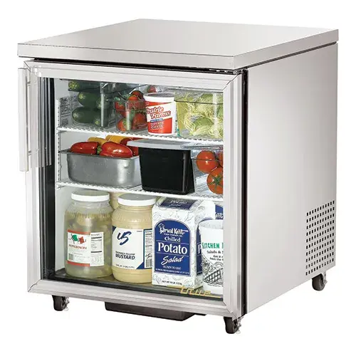 True TUC-27G-ADA - 27.75" Undercounter Glass Door Refrigerator - 1 Door ADA Compliant