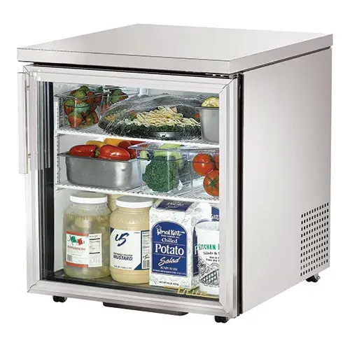 True TUC-27G-LP - 27.75" Low Profile Undercounter Glass Door Refrigerator - 1 Door