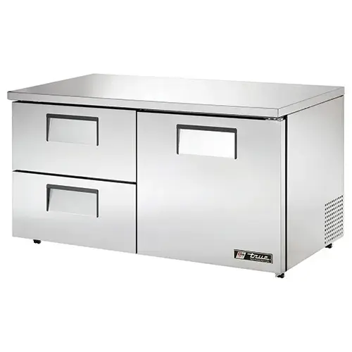 True TUC-60D-2-LP - 60.5" Low Profile Undercounter Refrigerator - 1 Door, 2 Drawers