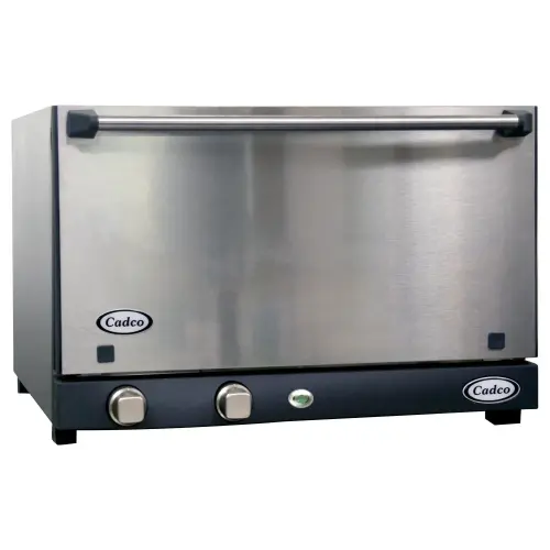 Cadco OV-013SS - Half Size - Stainless Steel Catering Convection Oven w/ Manual Control - 3 Shelves